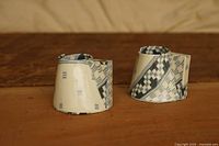 Front view of both hand-built ceramic cups