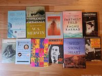 All twelve books laid out showing covers