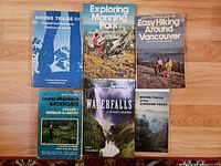 All six guidebooks front covers visible