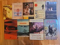 All ten books laid out, showing fronts and confirming quantity