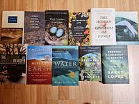 All twelve books laid out front covers visible