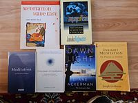 All six books laid out showing fronts