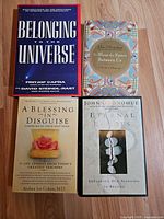All four book fronts visible