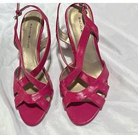 Top view of both sandals showing strappy design and color