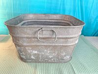 front view of galvanized GSW Eureka basin showing overall form and finish