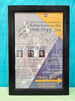 Full view of framed signed poster front