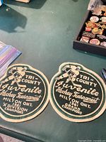 Both patches side by side showing fronts and size reference