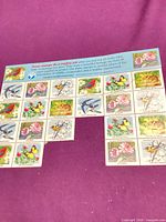 Front of partial sheet showing remaining wildlife stamps and header text