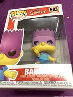 Front of boxed Funko Pop Bartman #503 figure