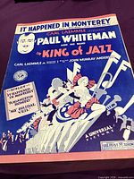 Front cover showing King of Jazz sheet music with title, Paul Whiteman credit, dancers illustration