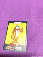Front of Tony the Tiger promo card showing artwork and logos