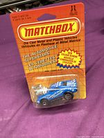 Front view of sealed Matchbox Cosmic Blues blister pack