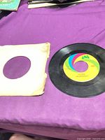 Record and sleeve together on table