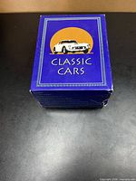 Top view of blue Classic Cars box