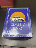 Front of blue Classic Cars box