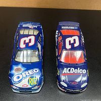 Top view of both #3 cars showing Oreo/Ritz and ACDelco liveries