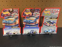 All three Hot Wheels Talladega NASCAR cars in packaging