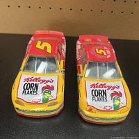 Top view of both Kellogg's #5 Monte Carlo die-cast cars