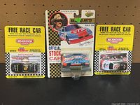 Group shot of the three blister-carded cars