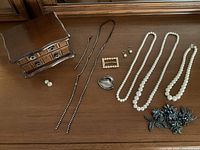 Entire lot displayed with jewelry box and accessories
