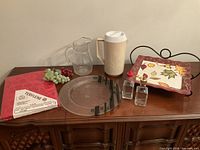 All items arranged on table