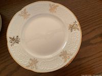 front view of plate showing design and trim