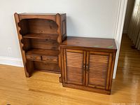Bookcase and cabinet front view