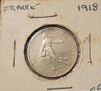 Obverse showing Sower woman and REPUBLIQUE FRANÇAISE legend