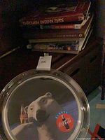 Front view of one Coca-Cola Polar Bear glass plate showing full graphic