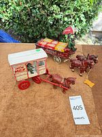 Overall view of both wagons and accessories