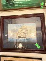 Framed print on wall showing entire item