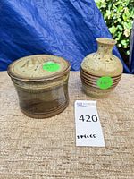 Both stoneware pieces side by side