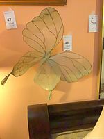 Full view of butterfly wall décor on wall