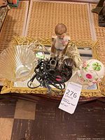 Lot overview showing all five items on mirrored tray