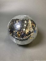 Full view of 12-inch mirror disco ball