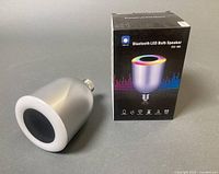 Box front and loose bulb showing product design and model