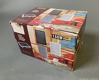 Sealed retail box showing product details and 150W rating