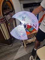 Fan operating, showing holographic image