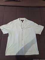 Full front view of Nat Nast short-sleeve silk shirt