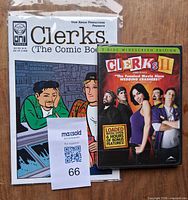 Comic and sealed DVD front view together