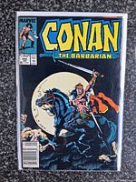 Front view of bagged Conan the Barbarian #202 comic book