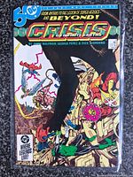 Front cover of Crisis on Infinite Earths Issue 2 comic in bag