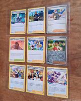 Full 9-card binder sleeve showing all cards