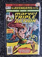 Front cover of Marvel Triple Action #31 in protective sleeve