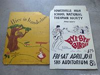 Front view of both posters showing overall design and damage