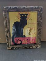 Full view of framed Chat Noir poster