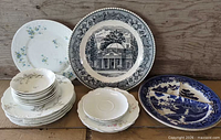 Full lot showing assorted plates and bowls