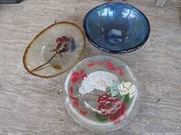 Overview of all three glass pieces
