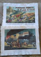 Both lithograph prints laid out together showing complete images and condition