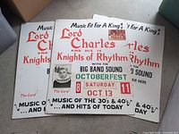 Three stacked concert posters showing overall design and quantity